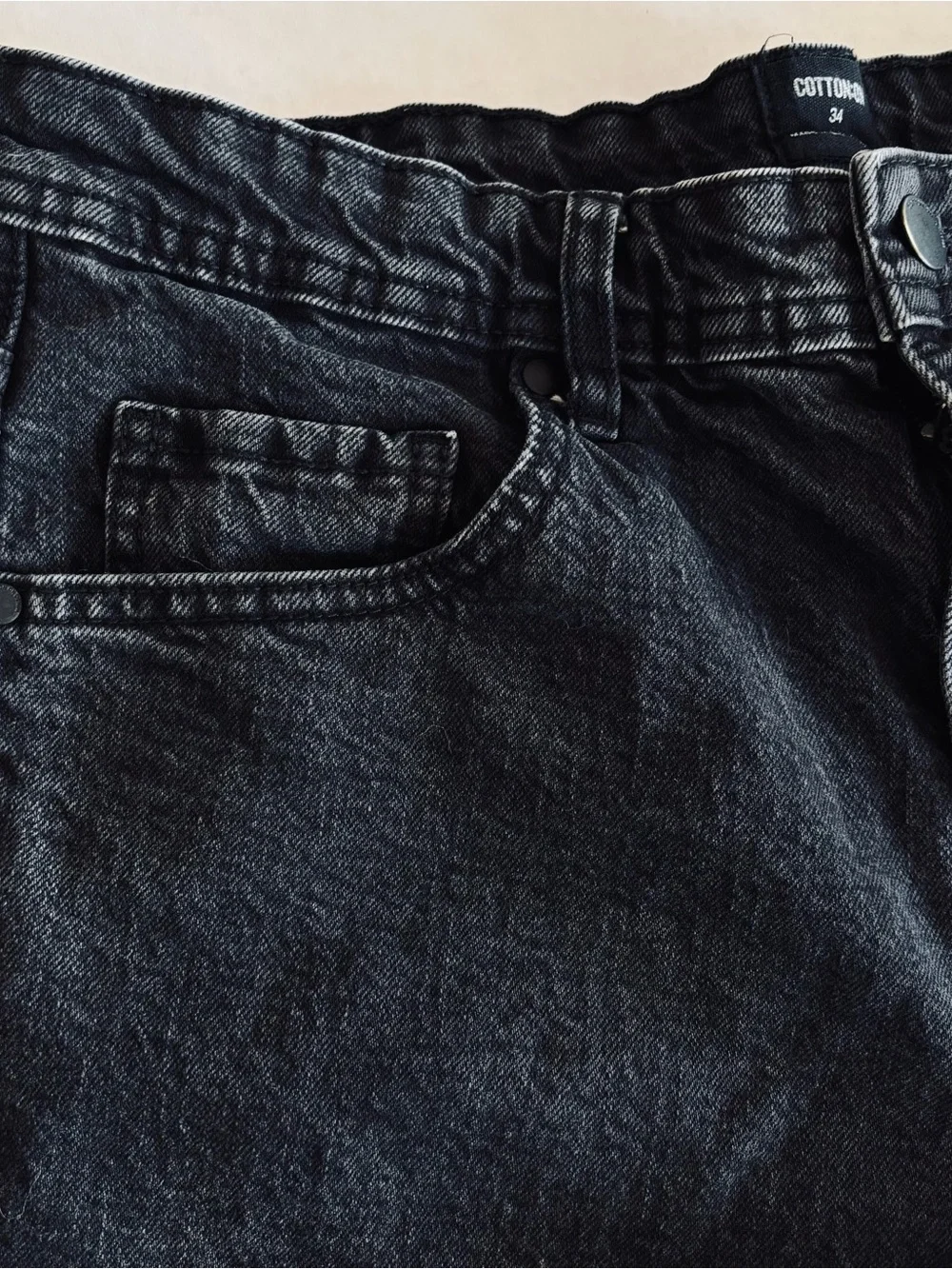 Cotton On Black Denim Jean Shorts straight shorts